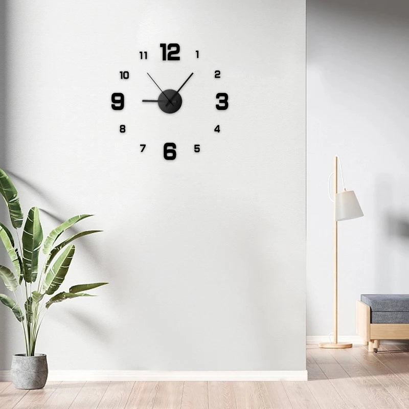Timeless DIY Frameless Wall Clock – Silent Modern Home Décor