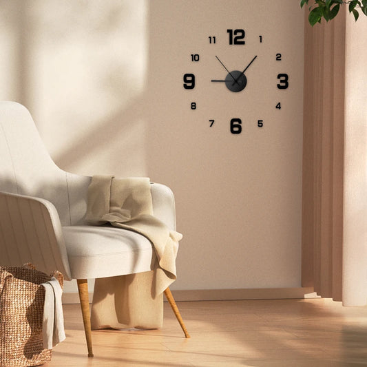 Timeless DIY Frameless Wall Clock – Silent Modern Home Décor