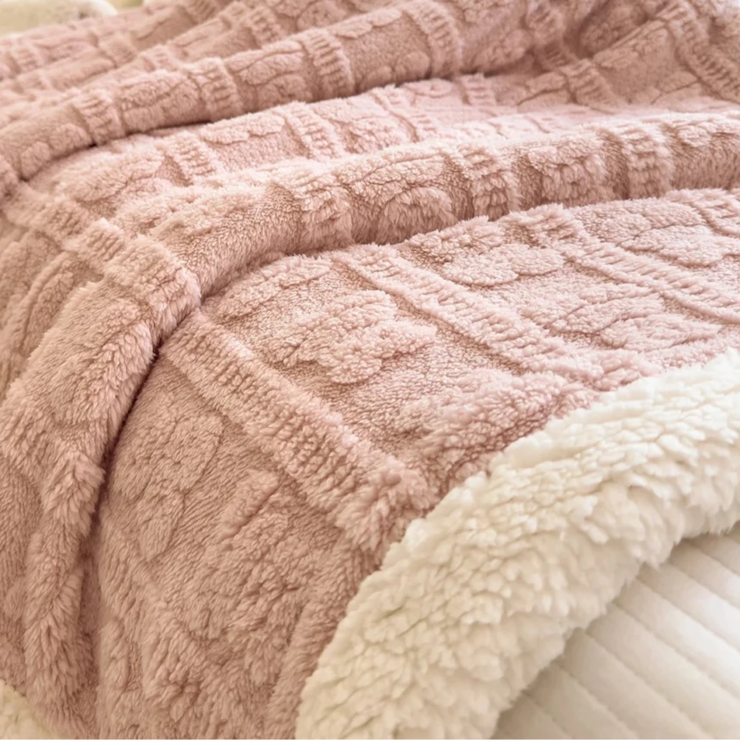 Thick Coral Fleece Blanket — Plush, Warm &amp; Ultra-Comfortable