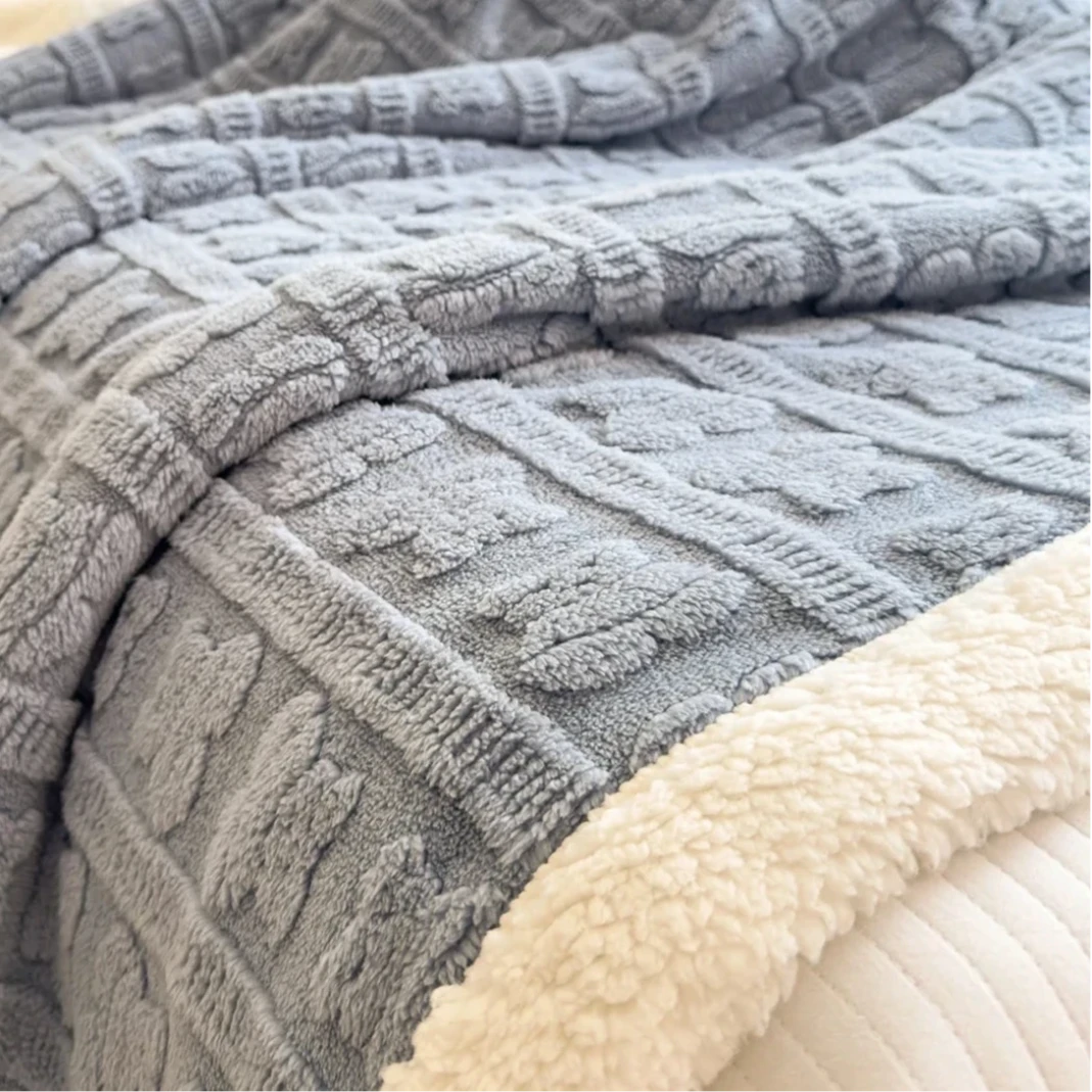 Thick Coral Fleece Blanket — Plush, Warm &amp; Ultra-Comfortable