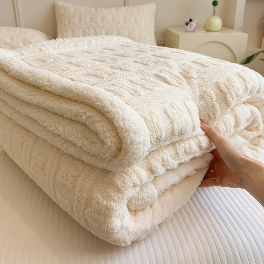 Thick Coral Fleece Blanket — Plush, Warm &amp; Ultra-Comfortable