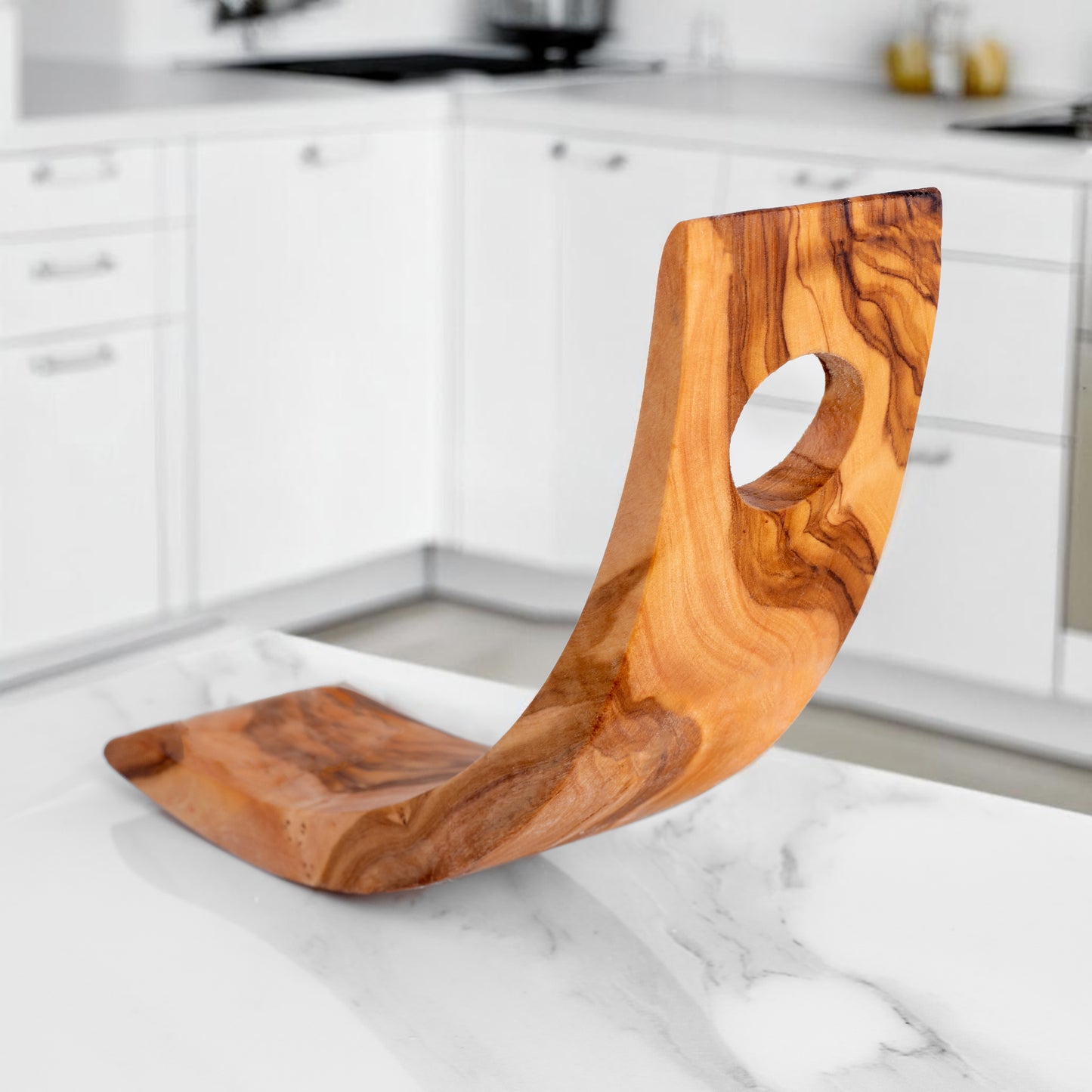 Handmade Olive Wood Bottle Holder